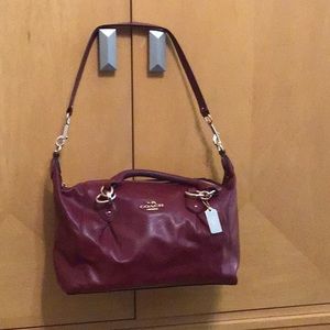 Coach burgundy satchel